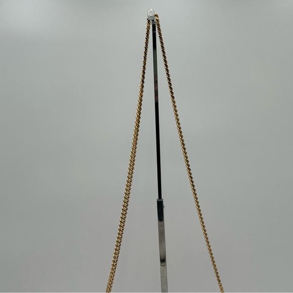 Yves Saint Laurent Red Quilted Clutch with Gold Chain - Picture 2 of 16